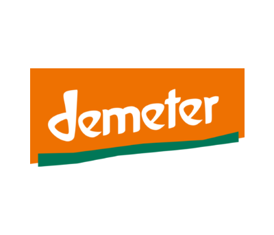 Demeter Siegel in Orange und Weiß für Bio Produkte von Gemüsering