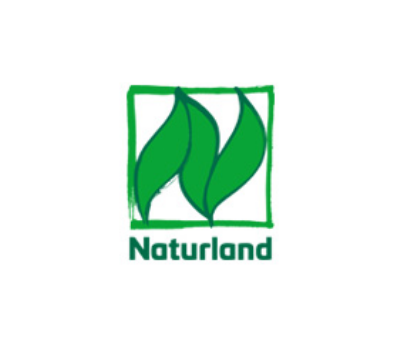Naturland Siegel in gründ und weiß als Kennzeichnung für zertifizierte Bio Produkte von Gemüsering